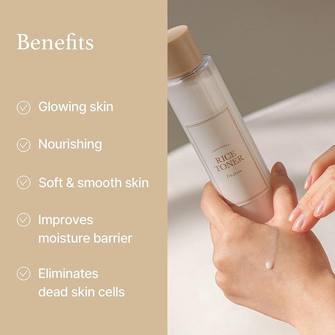 I'm from Rice Serum + Rice Toner Miniature Set, Korean Rice Extract for Glowing, Radiant Skin