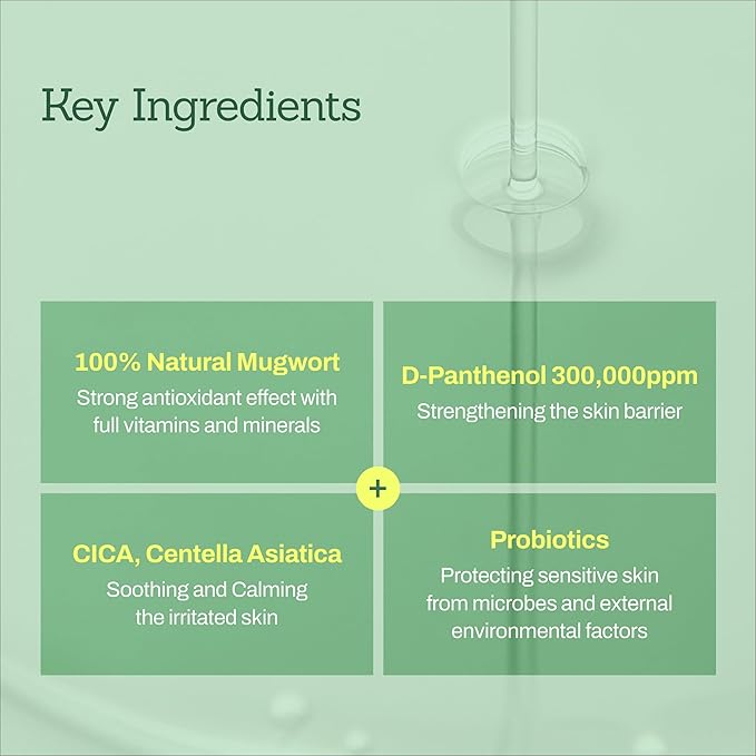MEDITHERAPY Mugwort D-Panthenol 30 Calming Serum, High Concentration for Skin Barrier & Deep Calming, Pure Ingredients, Korean Skincare 1.01 fl.oz
