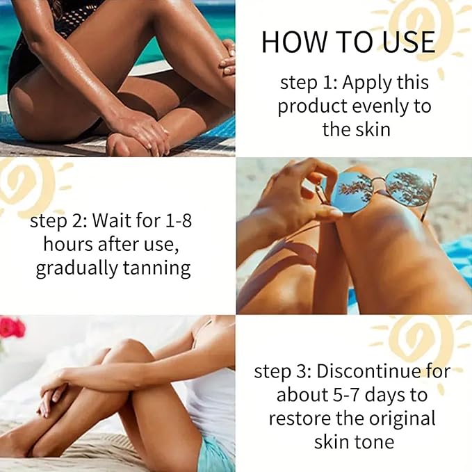 Generic Carotene Tanning Gel, Carrot Tanning Gel, Luxury Intensive Tanning Gel, Tanning Accelerator Cream Gel for Natural Tan Skin, Tanning Gel for Outdoor Sun & Sunbeds (1PC)