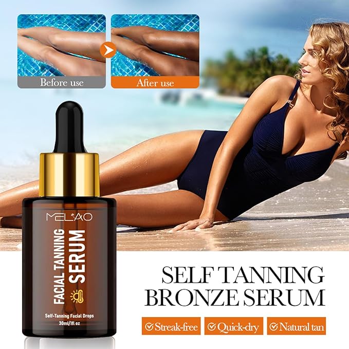 Natural Glow Instant Sun Drops, Sunless Tanning for Face and Body, Instant Sun Bronzing Drops, Oil Free, 1 Fl Oz (1 Fl Oz)