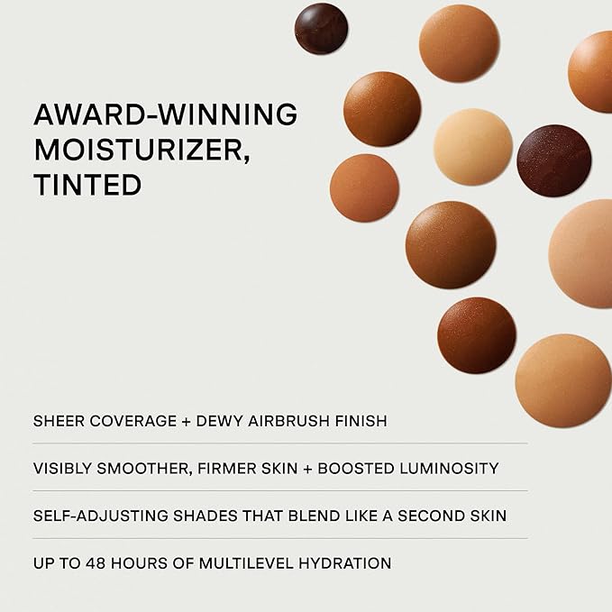 U Beauty The Super Tinted Hydrator Hyaluronic Acid Moisturizing Cream - Mega-Dose Skin Hydrator for Supple, Smooth, and Softer-Looking Skin For Up To 48 Hours - Shade 3-1.0 oz