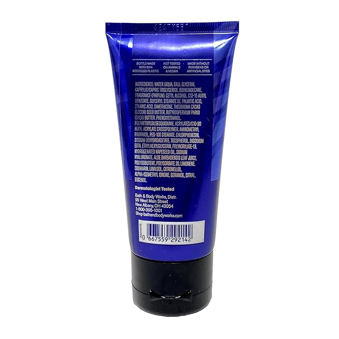 Bath & Body Works Men's Collection Deep Ocean 2 Pack Body Cream Bundle with a Natural Oats Sample Soap - Travel Size
