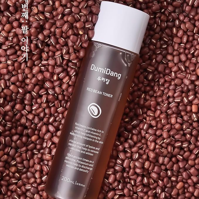 Red Bean Essence Toner - Korean Traditional Vegan Skincare Formula, Anti-Aging & Nourishing with Fermented Red Bean Extract, 200mL | 6.75 fl. oz