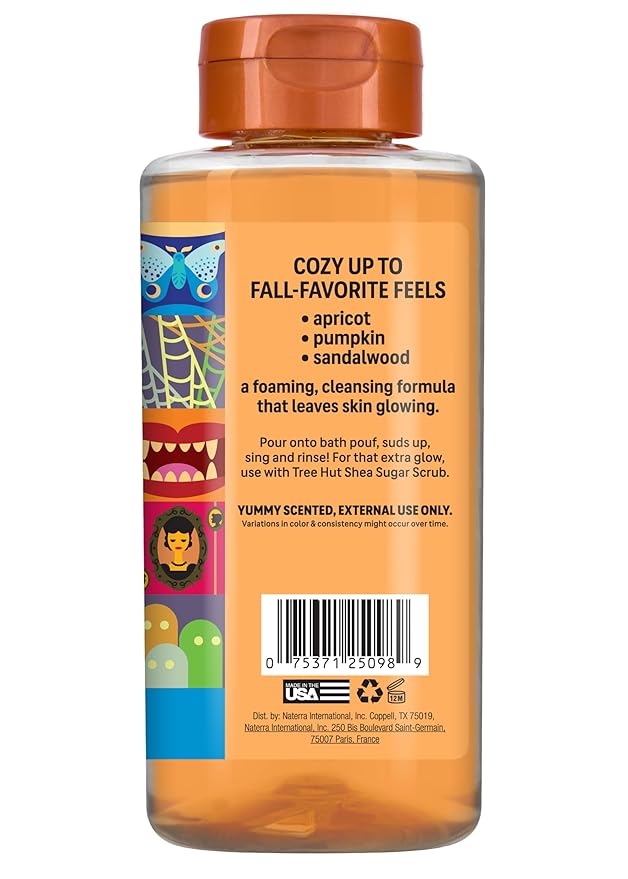 Tree Hut Sweet Pumpkin Wash, Gently Cleanses and Leaves Skin Looking Fresh and Radiant, Body Wash, Fall Limited Edition Scent, 18 Fl Oz