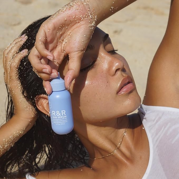 Undefined R&R Sun Serum SPF 50 PA++++ Mineral Sunscreen with Niacinamide, Water Resistant Broad Spectrum Protection & Blue Light Defense (Untinted)