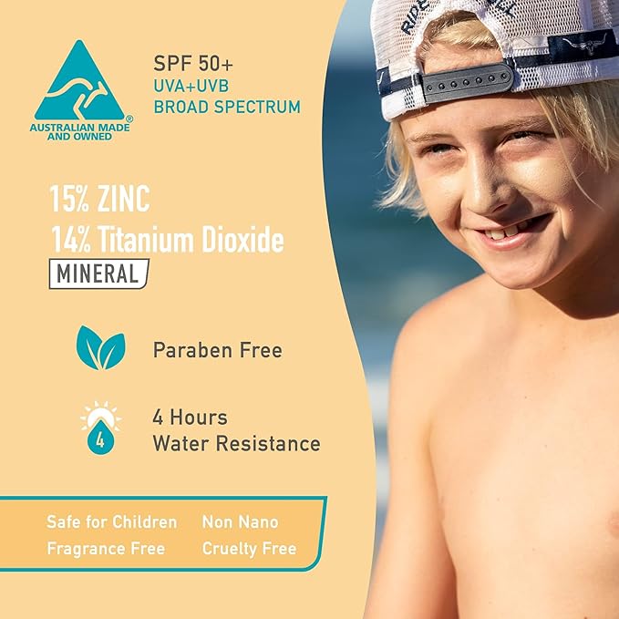 Sun Zapper Zinc Sunscreen Stick Light Skin Tone 4-Pack SPF 50+ – Tinted Mineral Sunscreen Sticks for Face, Water Resistant Sunblock, Travel Size 12g (0.42 oz) each, Australian Made