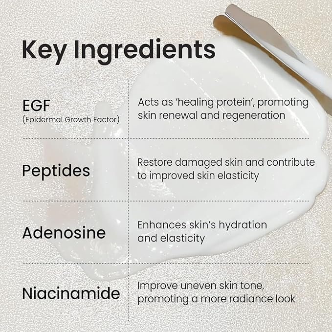 coxir Intensive EGF PEPTIDE Emulsion l Youth Activating Moisturizer for Face with EGF(Epidermal Growth Factor),Multi-Peptides l for Dull,Aged Skin and Damaged Skin [100ml/3.38 fl.oz]