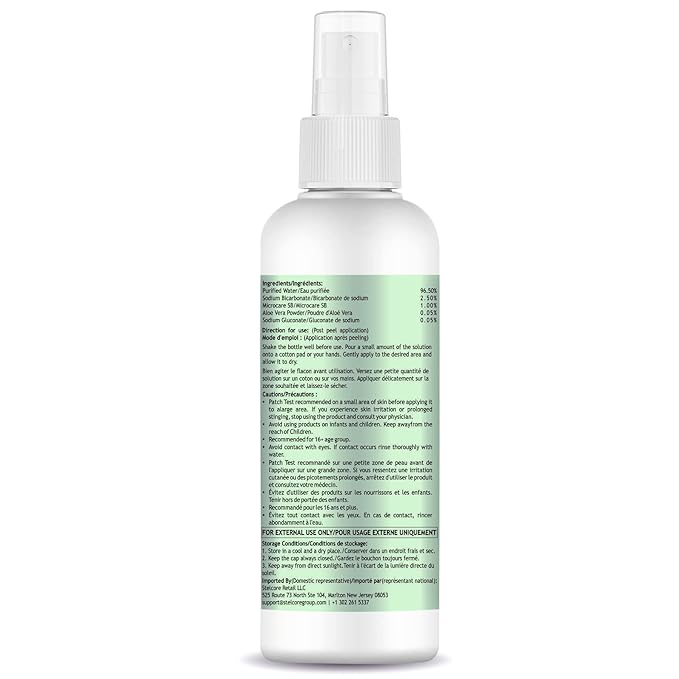 Getrid Chemical Peel Neutralizer Spray (100 ml / 33.8 fl oz) - Pack of 8 Value Pack pH Balancing Sodium Bicarbonate Mist for Skin Care - Hydrating Toner for Facial Peels
