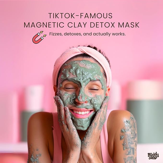 Bentonite Clay Detox Mud Bath Soak & Full Body Mud Mask - Magnetic Clay Bath with Epsom Salt, Body & Face Mask, Gift for Her - Mud Magnet by Muddyland