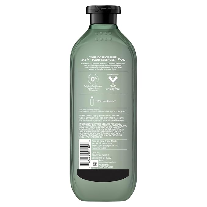 Herbal Essences Pure Grapeseed Color Nurture Sulfate Free Conditioner, 13.5 fl oz, Hair Protection and Color Nourishment