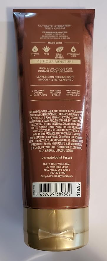 Bath & Body Works Whipped Honey & Vanilla Ultimate Hydration Body Cream 8 Ounces Pack of 2