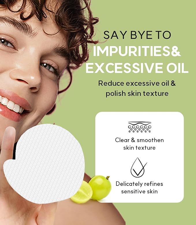 FRUDIA Pore Peeling Pad – 70 Pads, 5.7 fl oz | Vegan Exfoliating Toner Pads with 89% Green Grape Extract, Tannin Complex & Anti‑Sebum P | Gentle, pH‑Balanced Deep Pore Care for Sensitive Oily Skin