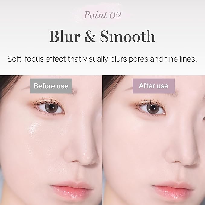 BLACK ROUGE, Egg Blur Powder, EP02 Nu peach, Loose Face Powder, Korean Makeup Oil Control Compact with Puff, Lightweight Long-Lasting Setting Powder in White, Peach & Purple, 0.17oz