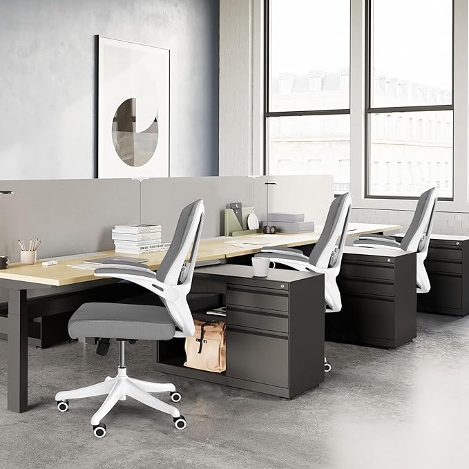 Ergonomic Office Chair Desk Chair - Mesh Computer Chair with 360° Swivel Wheels, Adjustable 90-130° Recline & Lumbar Support for Home Office, Supports up to 350lbs