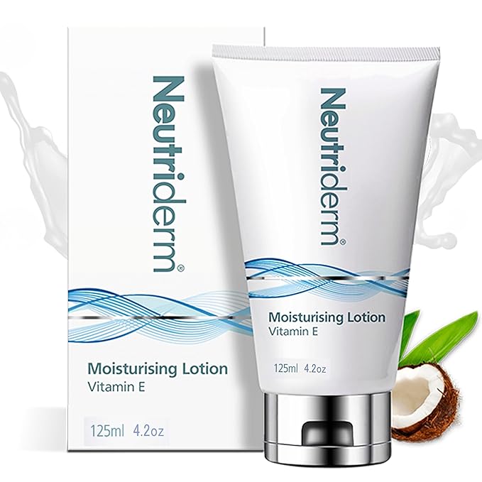 NEUTRIDERM Daily Face Moisturizer with Natural Vitamin E Cream, Moisturizing Lotion for Face and Body, Wrinkles, Dry, Acne-Prone, Irritated or Aging Skin, 48-Hour Hydration, 4.2 oz