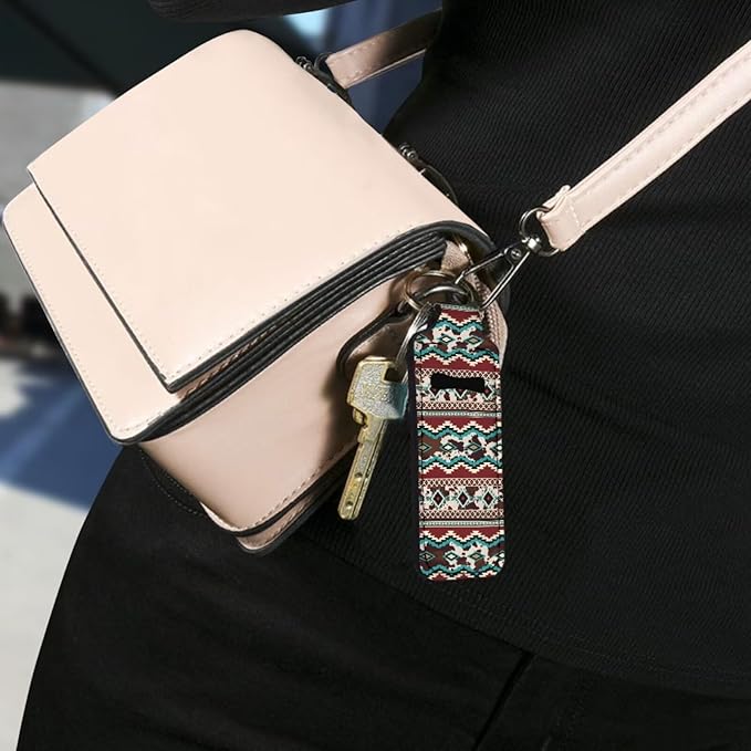 Pensura Chapstick Holder Keychain Fashion 5 Pcs Car Keychain Holder Portable Chapstick Holder Keep from Scratched and Dust