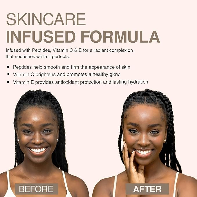 Palladio Full-Coverage Color Correction CC Cream, Oil-Free with Peptides & Vitamin C, Best for Correcting Redness and Uneven Skin Tone, Buildable Foundation Coverage (Rich 50N)
