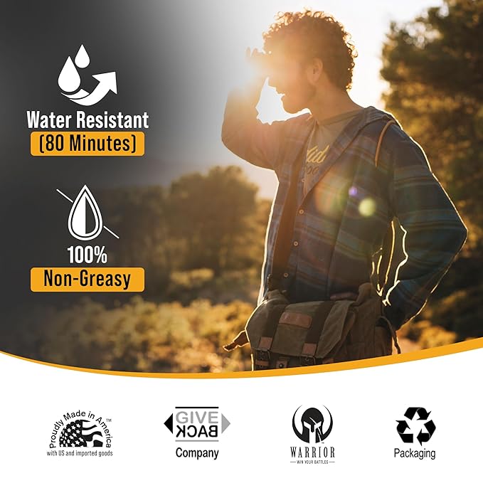 WARRIOR - WIN YOUR BATTLES- SPF 50 Sunscreen Lotion - 80 Minutes Water Resistant, Reef Safe, Unscented Lotion Non-Nao Zinc & Non-NanoTitanium Sunscreen with Mineral Formula - 3 Fl Oz - Pack of 2