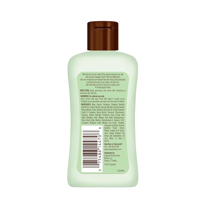 Hawaiian Tropic After Sun Lotion Lime Coolada Case, 12 mini bottles | After Sun Care Travel Essentials, Aloe Vera Lotion, 2 fl oz each (Pack of 12)