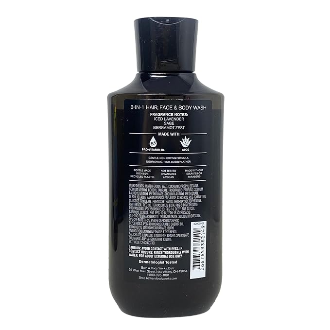 Bath & Body Works The Men's Collection To The Moon 3 Pack Body Wash Bundle with a Charcoal Scrub Bar Soap - Full Size