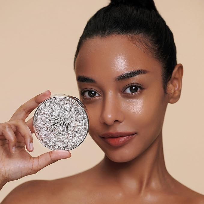 2aN Gleaming Tension Cushion Foundation Pact, Korean Cushion Foundation Makeup, Lightweight & Buildable Coverage with Ceramides and Centella Asiatica (#21 Light Beige, 0.45 oz)