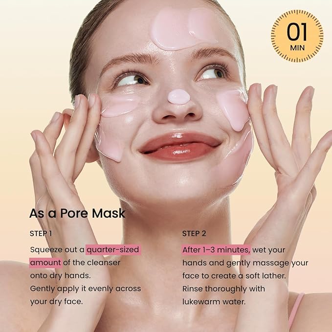 BIODANCE Collagen Mask To Foam Cleanser, 2-in-1 Pore Care and Hydrating Foaming Facial Cleanser for Sensitive Skin, Gentle Face Wash, Korean Skin Careㅣ5.07 fl. oz. (150 ml)