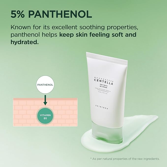 SKIN1004 Tea-Trica B5 Cream, Face Moisturizer with Centella Asiatica & Panthenol B5, Gel Moisturizer for Soothing & Hydrating, Cica Cream with Tea Tree & Centella, Korean Skin Care, 2.53 fl.oz / 75ml