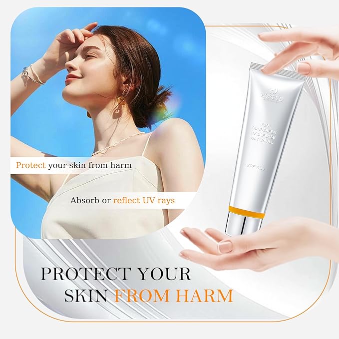 Moisturizing Finish Sunscreen，SPF 50+，Face & Body Universal Sunscreen, Broad Spectrum Protection, Lightweight and Non-Whitening, Travel-Friendly 50ml