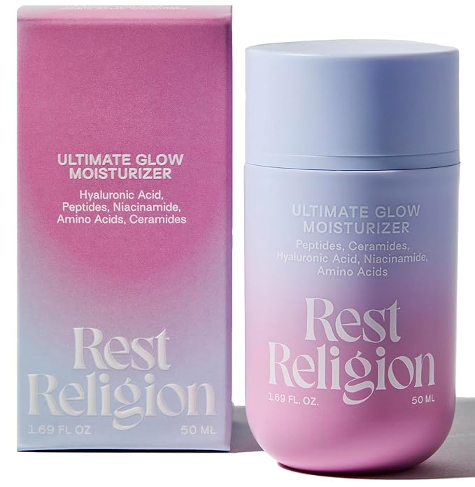 Ultimate Glow Moisturizer with Peptides, Ceramides, Hyaluronic Acid, & Niacinamide, Face Moisturizer for Dry, Stressed & Dull Skin