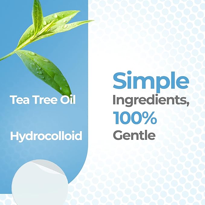 Pimple Patches for Face (120 Pack), Hydrocolloid Patch with Tea Tree Oil - Pimple Patch Zit Patch and Pimple Stickers - Hydrocolloid Acne Patches for Face - Zit Patches -Blemish Patches