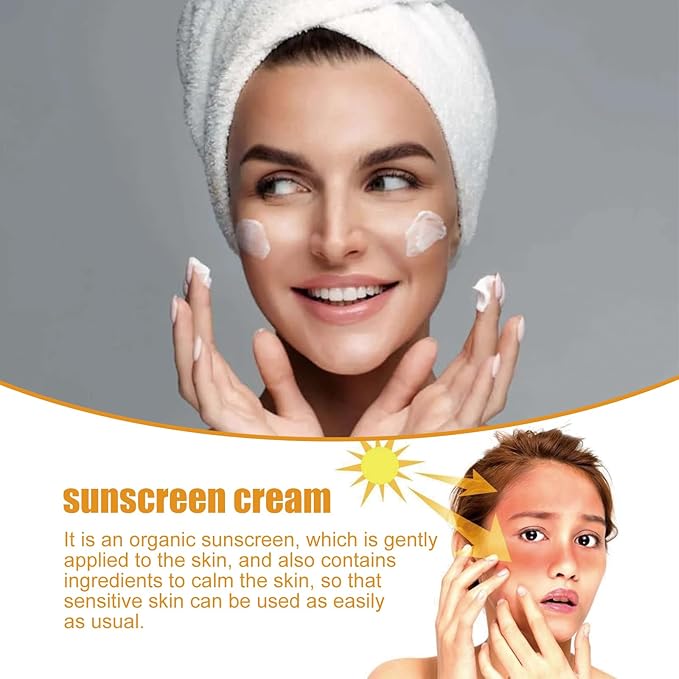 Face and Body Sunscreen - Rice Sunscreen Lotion SPF 50 Sun Screen for Women Under Makeup Cream