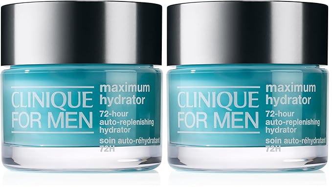 Clinique For Men Maximum Hydrator 72-Hour Auto-Replenishing Oil Free Hydrating Face Moisturizer With Hyaluronic Acid + Aloe Vera,1.7 Ounce,(Pack of 2)