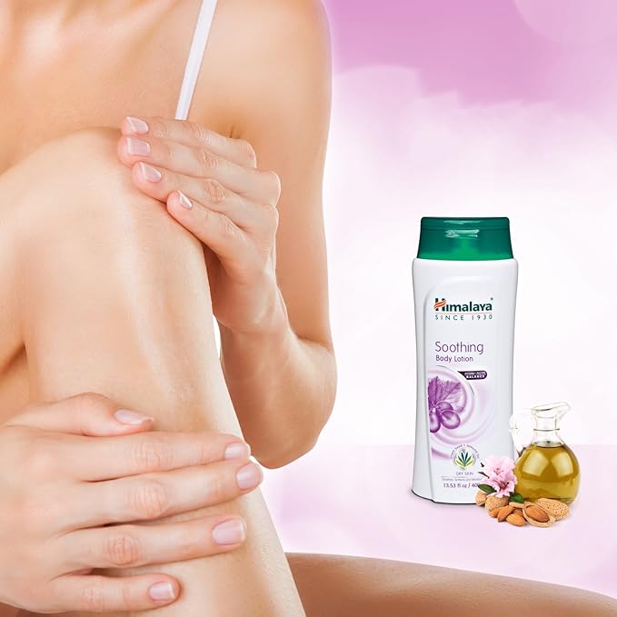 Himalaya Soothing Body Lotion for Dry Skin, with Grape Seed and Almond Oil, Soothes and Moisturizes 13.53 oz (400 ml)