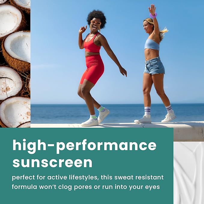 Hawaiian Tropic Everyday Active Lotion Sunscreen SPF 50, 8oz & Weightless Hydration Face Sunscreen SPF 30, 1.7oz Bundle