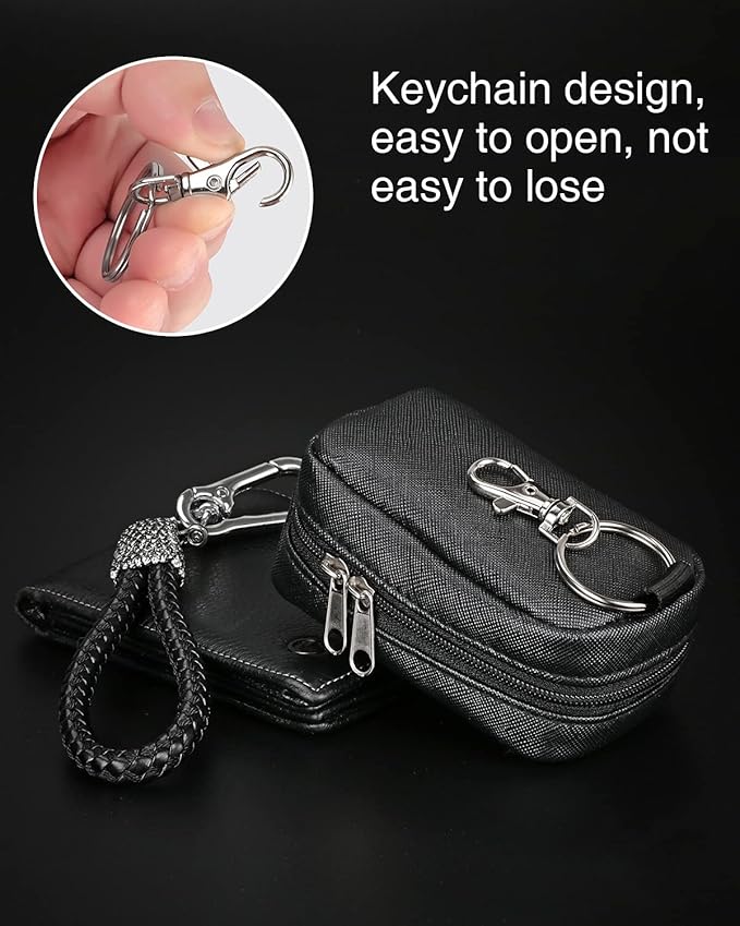 Chapstick Holder Bag Small Lip Balm Sleeve Pouch Lipstick Portable Storage Bag Lip Gloss Case With Hook Accessories
