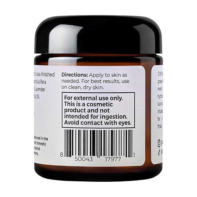 Santa Cruz Paleo, Suet Beef Tallow, Lavendar & Coconut Moisturizer, Organic, Grassfed Beef Tallow Skin Care, Non-Comedogenic Face & Body Moisturizer for Sensitive Skin, Lavendar & Coconut, 3.5 Oz