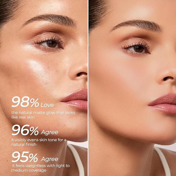 SACE LADY Bare Touch Skin Tint SPF 30, Skin-Like Serum Tinted Moisturizer Lasts Up to 16HR, Lightweight Natural Matte Glow Finish, Infused with Peptides and Hyaluronic Acid (#05 Golden Buff)