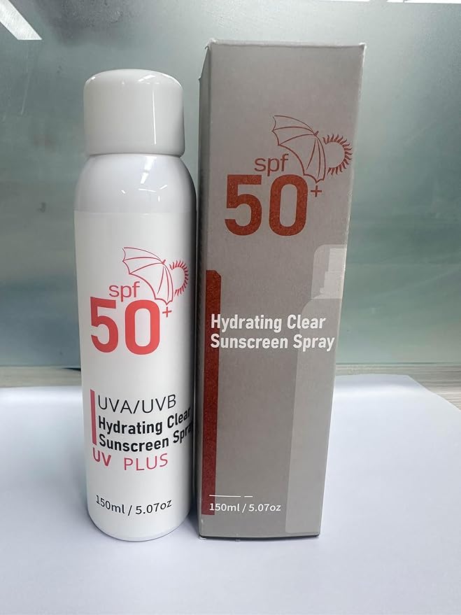 Sunscreen Spray SPF 50+ for Face & Body, Reef Safe Sunscreen Spray, Broad Spectrum UVA/UVB Sunblock, Oxybenzone-Free, Non-Comedogenic, Oil-Free, Water Resistant, 5.07oz Travel Size (1 pack)