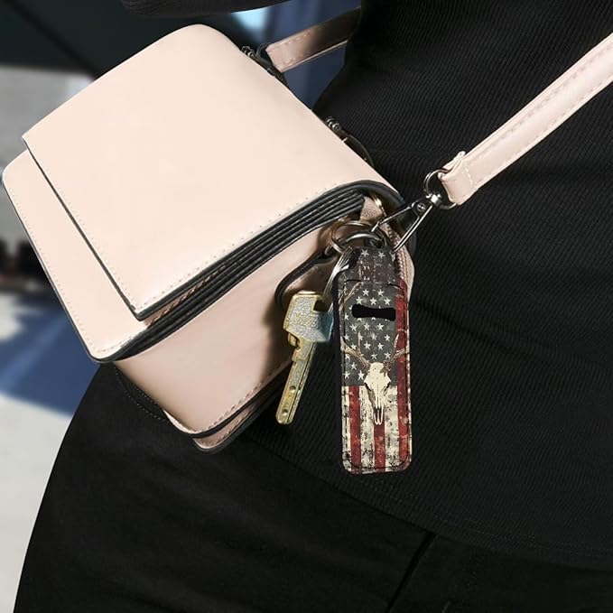 Pensura Chapstick Holder Keychain Fashion 5 Pcs Car Keychain Holder Portable Chapstick Holder Keep from Scratched and Dust