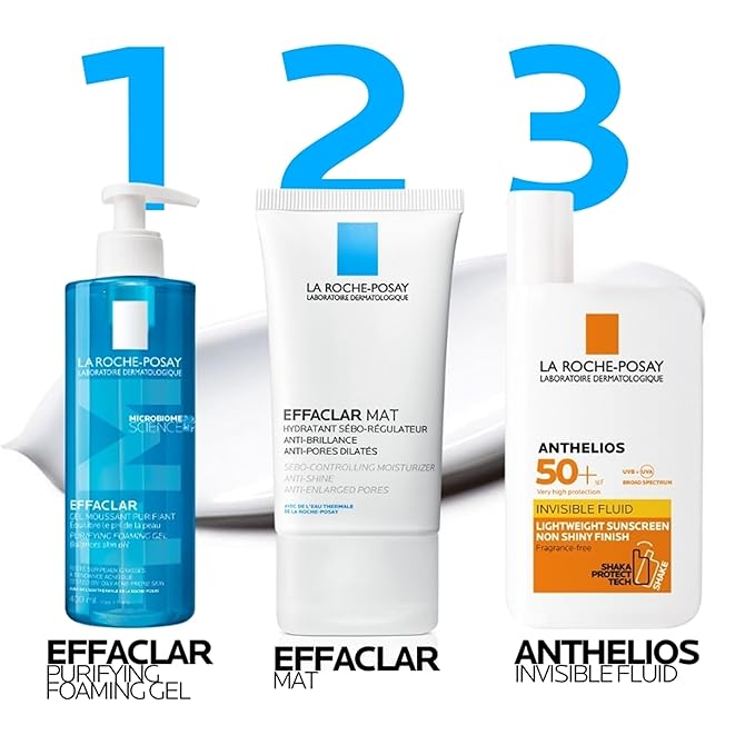 La Roche-Posay Effaclar Mat Oil-Free Mattifying Moisturizer,(Pack of 2)