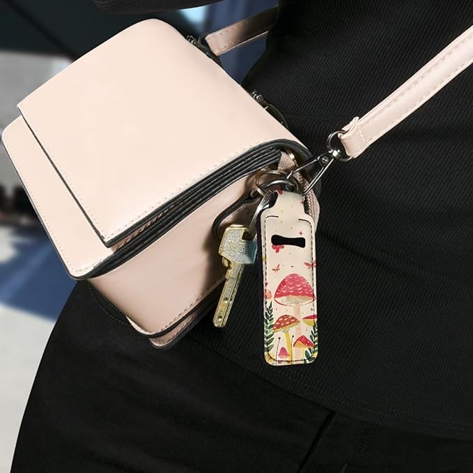 Pensura Chapstick Holder Keychain Fashion 5 Pcs Car Keychain Holder Portable Chapstick Holder Keep from Scratched and Dust