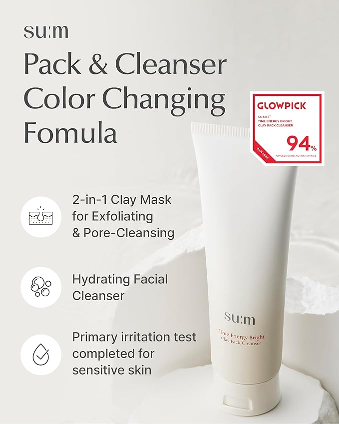 Deep Cleanse & Exfoliate Set - Pore Cleanser, 2-in-1 Korean Face Mask, Korean Skincare Gentle Exfoliating Cleanser. Rice Nuruk Extract, PHA, Melting Ceramide