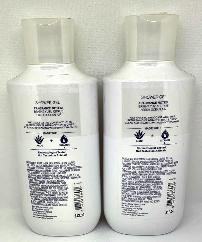 Bath and Body Works Fresh Getaway Shower Gel Gift Sets For Women 10 Oz 2 Pack (Fresh Getaway)