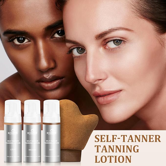 Self Tanner Tanning Lotion for Natural Glow - Lightweight, Streak-Free Sunless Tan with Aloe Vera & Coconut Oil, Quick-Dry Moisturizing Formula for All Skin Tones (4.06 Fl oz)