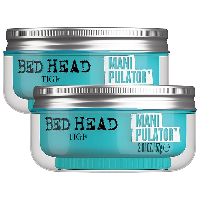 TIGI Bed Head Manipulator Hair Putty 2-Pack – Firm Hold Paste, Hair Styling Products for Women and Men, Frizz Control, Anti-Humidity, Tropical Fruit Fragrance, 2.01 Oz Ea