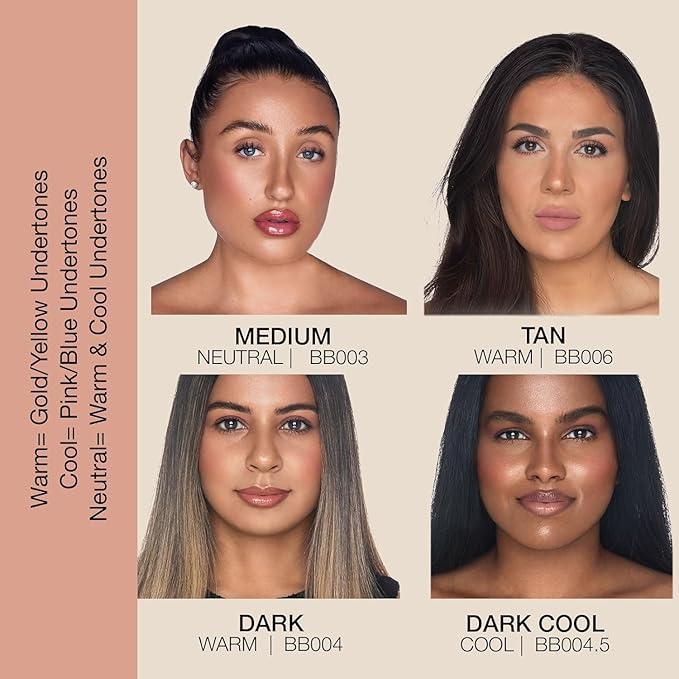 Bellapierre BB Cream SPF 20 – Mineral Sunscreen & Liquid Foundation, Lightweight Face Moisturizer with Buildable Coverage, Matte Finish, Non-Toxic, Paraben-Free, Cruelty-Free – 1.7 oz - Fair Cool
