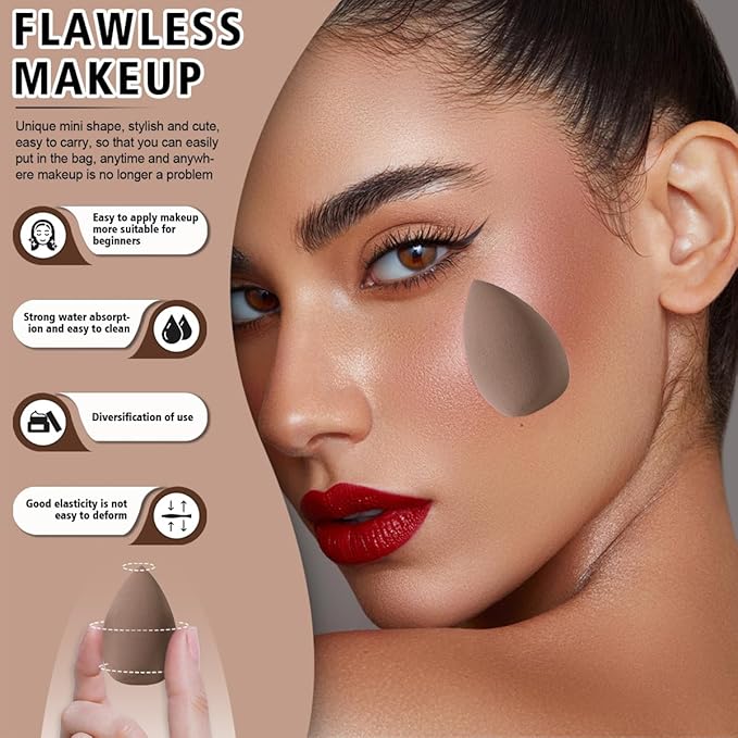 Professional Comfort Makeup Tool Set, 54pcs/set Brush & Today Sponge & Powder Puff & Headband & Brush Cleaning Bowl, Multi-sue Facial Makeup & Cleansing Accessories (brown)