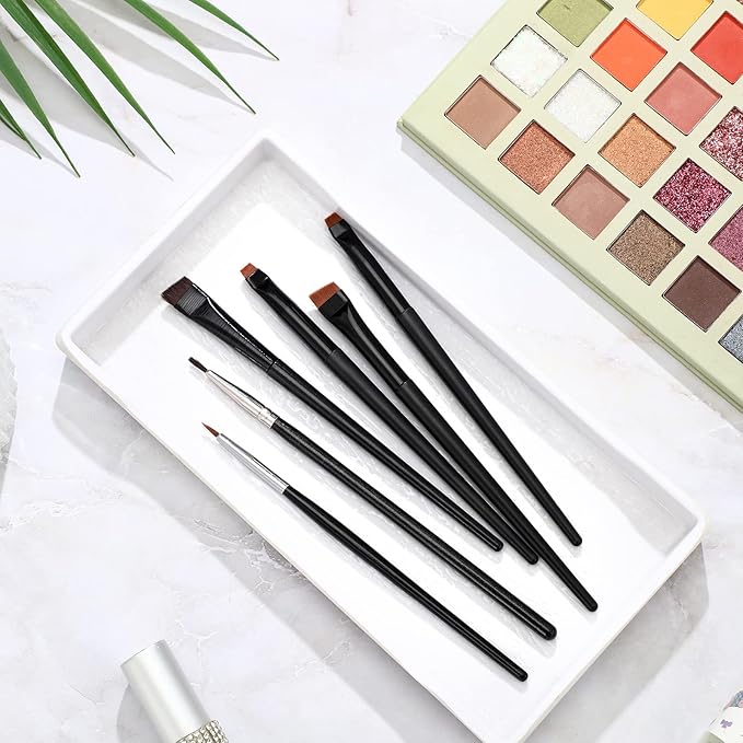 30 Pcs Eyeliner Brush Set Gel Angled Eye Liner Fine Flat Slanted Eyebrow Brushes Thin Makeup Tool for Women Girls Salon Beauty Cosmetic Esthetician Supplies
