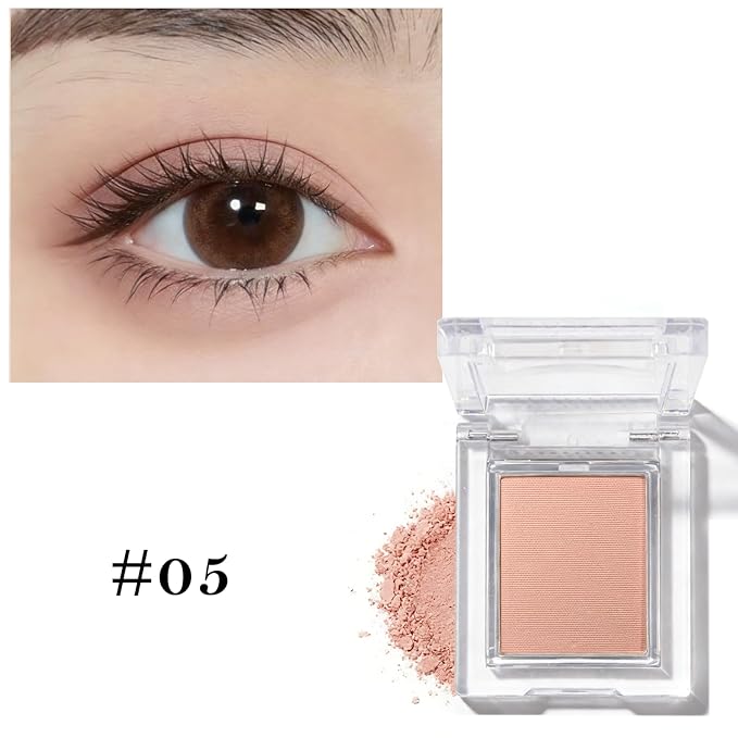 Matte Rosy Brown Single Eye Shadow Palette Makeup, Neutral Powde Eye Shadow for Women, Eye Brightener Eye Shadow Primers, Monochrome Natural High Pigment Mini Eyeshadow, sombras para ojos