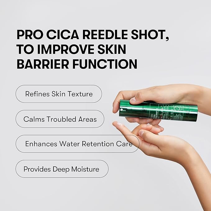 VT COSMETICS Pro Cica Reedle Shot 100 Serum with Centella Asiatica Extract, Cica Exosome & Spicule Microneedling Formula, Korean Skin Booster, 1.69 fl oz(50ml)